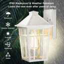 Darkaway Outdoor Sconce Lights Wall Light Fixtures, Front Porch Light Outdoor Wall Anti-Rust Waterproof Aluminum with Glass Exterior Light Fixture for Patio, Yard, Doorway, Garage (2 Pack, White), Medium2 pack