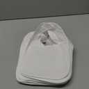 Toulite 30 Pcs White Bibs for Baby Washable Reusable Waterproof Cotton Feeder Bibs with Double Sided Design for Baby Shower Activity and Gifts