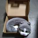 Mattel Minecraft Plush Cat Neck Pillow with Purring Sounds, Press Paw to Activate, Soft Travel Toy