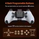 IWGAME Paddles for PS-5 Controller with MIC Function, Plug and Play with 4 Back Programmable Buttons, Support Combo/Turbo/Key Swap/Remapping Features, Compatible with PS-5 Console/PC/MAC(Black)