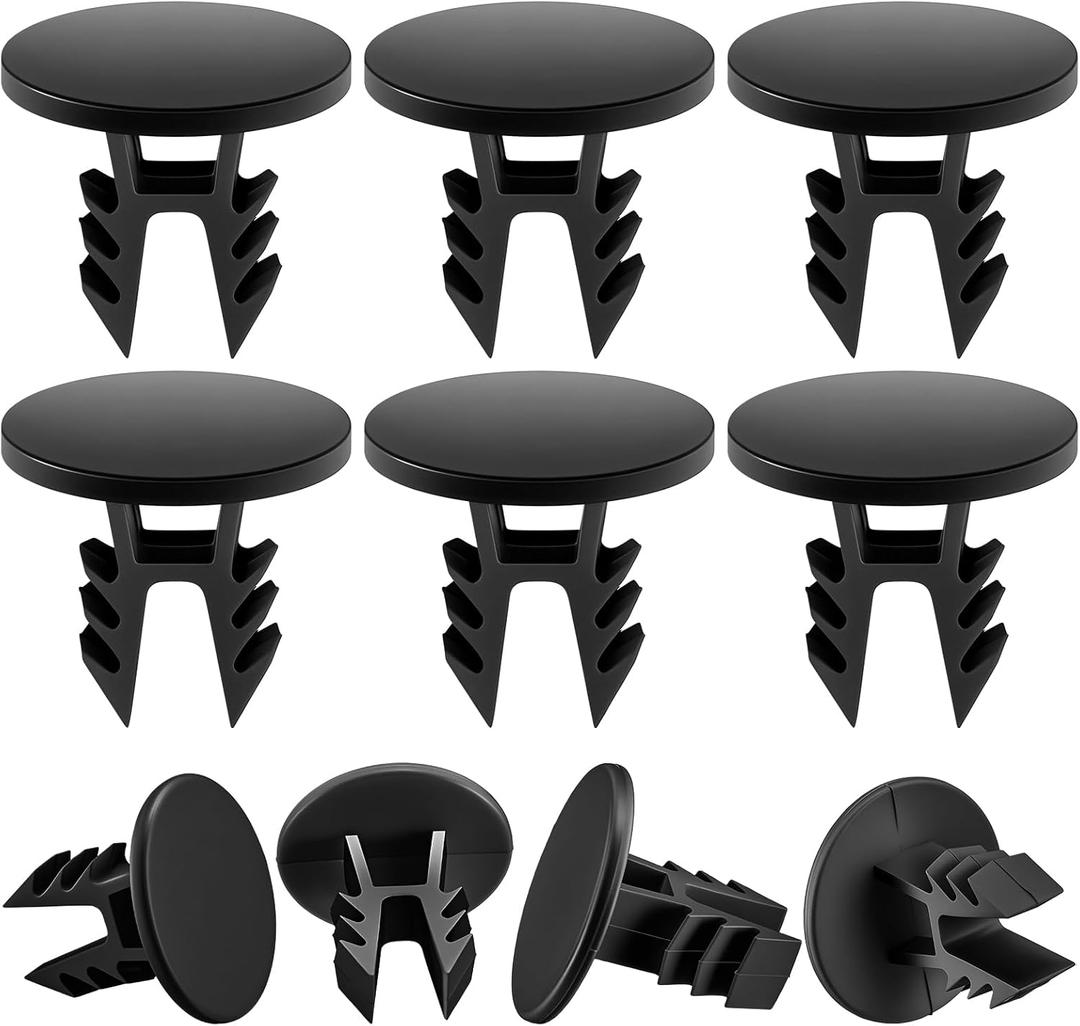 10 Pieces Plastic Closet Rod End Caps Closet Rod Hang Bar Sealing Plug Brackets Endcaps Accessories (Black)