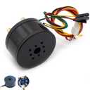 12V 24V 36V 4015 BLDC Brushless DC Motor, Hollow Shaft External Rotor Small Motors with AS5600/MT6701 Magnet Encoder, High Torque Low Speed for Robot Joints Gimbal Robotic Arm Car (Motor+ AS5600)