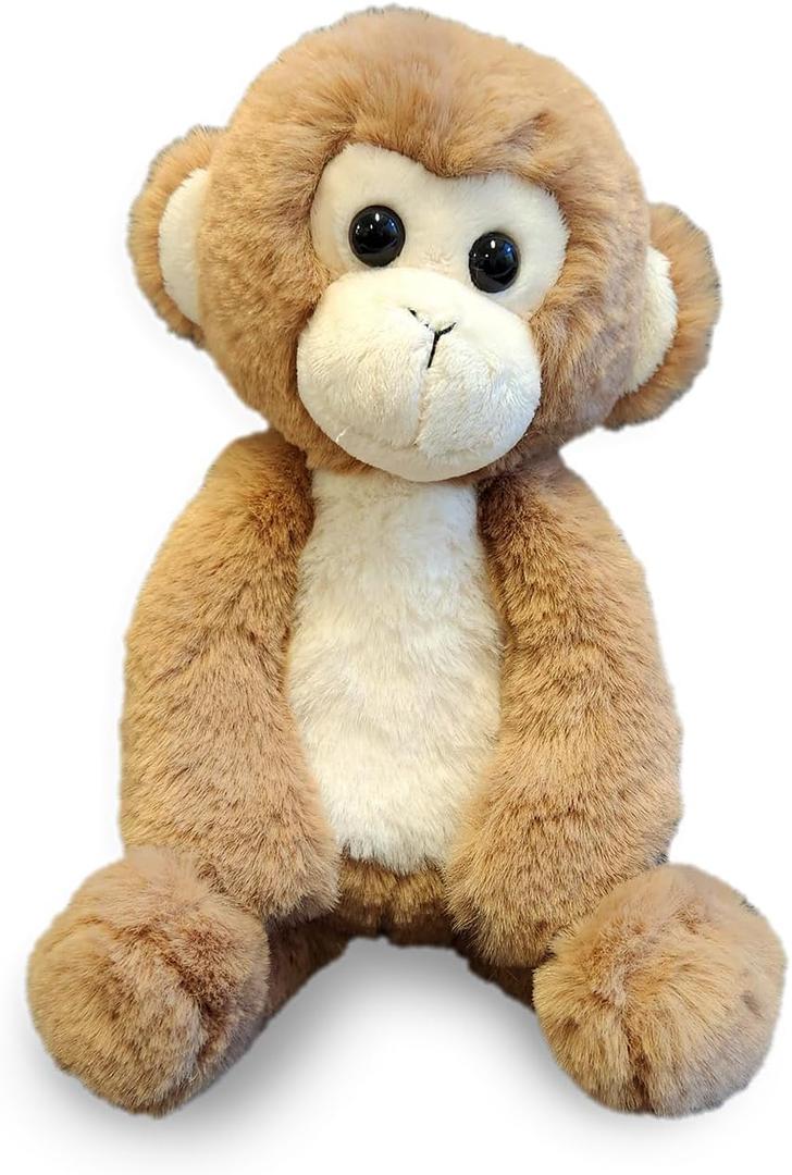 World's Softest Plush Stuffed Animal for Baby, Toddler, Kids, Adults - Adorable Toy Made from Kid-Friendly, Quality Materials - Lushee MoMo Monkey, 10"