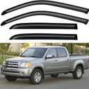 Window Visors Rain Guards for 2004 2005 2006 Toyota Tundra Double Cab, Out-Channel Window Vent Wind Deflectors Visors Shades for 04 05 06 Tundra Crew Cab
