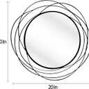 ironsmithn 20 Inch Round Black Wall Mirror
Metal Frame Modern Circle Hanging Vanity Decor Wall Mounted Mirrors for Bathroom, Living Room, Entryway, Bedroom, Hallway