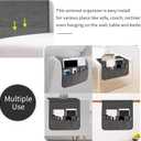 Sofa Armrest Organizer, Remote Control Holder for Recliner Couch, Arm Chair Caddy with 6 Pockets for Magazine, Tablet, Phone, iPad (W19'' x L33'', Dark Grey)