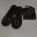 ccafgho Women's Foldable Ballet Flats Portable Slip-On Shoes for Wedding, Travel, Work & Driving (Black XL)