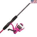 SheFish Fishing Rod and Reel Combo - Strike Series Medium Action 78-Inch Spinning Reel Pole - Fishing Gear for Bass, Trout, and Lake by Wakeman (Hot Pink)