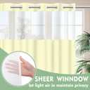 Beige No Hook Shower Curtain with Snap in Liner Set,Modern Fabric Shower Curtains for Bathroom Hotel Style Decor 71x74