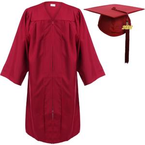Newrara Graduation Gown Cap Tassel Set (XX-Large 57(6'0"-6'2"), Maroon)