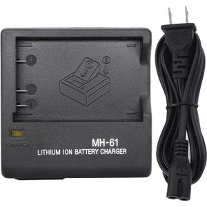 MH-61 Quick Battery Charger for Nikon EN-EL5 Battery, Compatible with Coolpix 3700, 4200, 5200, 5900, 7900, P3, P4, P80, P90, P100, P500, P510, P520, P530, P5000, P5100, P6000, S10 Cameras