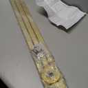 Golden Clothing Store Simple Wall Mounted Metal Display Rack, Window Ceiling Hanging Garment Racks, U-shaped Shelf, Wedding Dress Organization, Home Clothes Rod Storage Towel Rack (39" L)