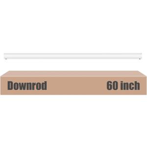 60 inch Ceiling Fan Downrod, 5 FT,1'' Diameter (White, Not Threaded)