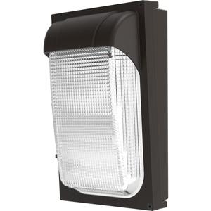 Lithonia Lighting LED Wall Pack Light with Glass Lens, 4000K Cool White Light, Photocell Sensor, MVolt 120-277V, Textured Bronze (TWX1 LED P2 40K MVOLT PE DDBTXD)