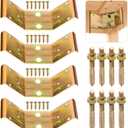 Kerf Mount Corner Bracket, Set of 4 Surface Mount Corner Bracket for Table Aprons, Connection Table Top, Legs, Frame, Repairing or Building Table (4)