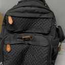 BabbleRoo Diaper Bag Backpack - Travel Large Baby Diaper Bag with Changing pad, Waterproof Baby Bags for Mom & Dad, Unisex Bags with Pacifier Case, Luggage Strap & Stroller Clips Black