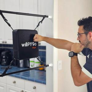 willpygo Boxing Bag Doorway Punching Bag Apartment Friendly Workouts Aerobic Exercise Stress Relief Punching Bag for Adults Boxing Equipment Home Workout Equipment 26"-36" Size Black