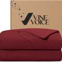 Soft Cooling Comforter, Full/Queen Cooling Blankets for Hot Sleepers, Double-Sided All-Season Cold Breathable Lightweight Blanket for Night Sweats, True Red, 90''x90''