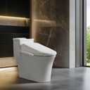 SmartBidet SB-2000 Smart Bidet Electric Bidet Toilet Seat with Heated Seat, Warm Water, Air Dryer Side Control Panel, Round