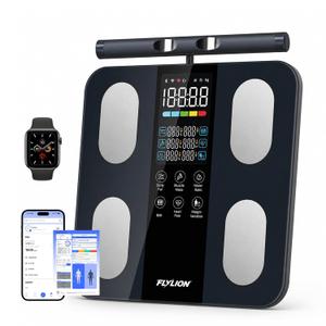 Smart Scale for Body Weight, Scale with bmi, Body Fat, Muscle Mass, Black
8-Electrode Digital Bathroom Scale, 50+ Metrics, Body Composition Scale with Muscle Mass, Weighing Machine 400lb