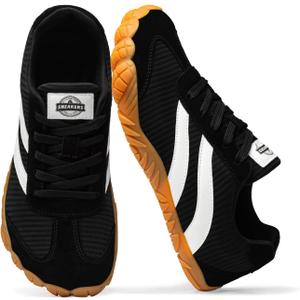 Barefoot Shoes Women Casual Sneakers,Wide Toe Box Shoes Women Zero Drop Barefoot Shoe Men,Minimalist Trail Running Shoe,Non-Slip Lightweight Breathable Comfortable Fashion Walking Hiking Shoes Unisex (9.5-10 Women/8-8.5 Men, Black)