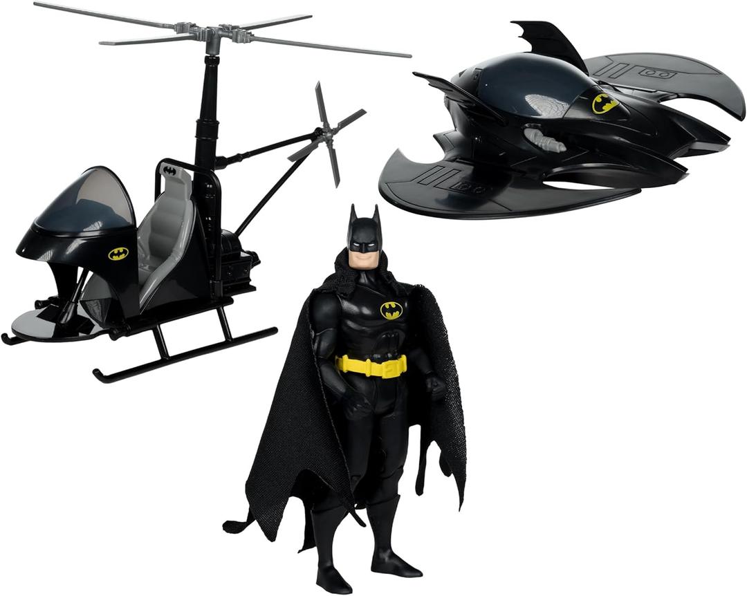 McFarlane Toys - DC Super Powers Batman with Batwing and Whirlybat, 3pk, Gold Label