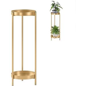 Plant Stand Plant pots Indoor Stands – Metal Flower Pots Stand Plant Shelf for Multiple Plants,2 Tier Removable Display Plant Table Gardeing Gifts for Living Room Outdoor Garden Balcony Décor Gold