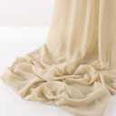 MLMW Chiffon Fabric by The Yard 5 Yards 60" Wide Champagne Wedding Arch Draping Fabric Sheer Material for Party Backdrop Arch Ceiling Decor