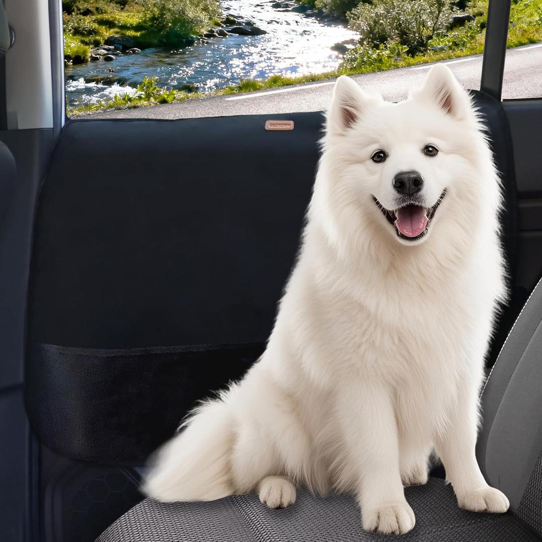 2 Packs Car Door Protector for Dogs, Waterproof Anti-Scratch Shield with Suction Cup (Black) (Black-A)