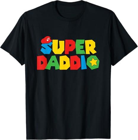 Super Gamer Dad Unleashed Celebrating Fatherly Powers T-Shirt, L