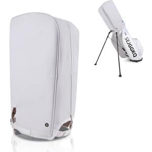 Golf Bag Rain Cover,Golf Bag Cover,Club Waterproof Hood Rain Covers Accessories Caddy Head Protector,Accessory Zipper Protective Dustproof Top Rainproof for Mens Women Golfer,Tour,Stand Bags(White)