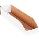 Box USA BBINMT624 Open Top Bin Boxes, 6" x 24" x 4 1/2", Oyster White (Pack of 50)
