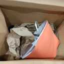 Aspen Creative 56004, Hardback Empire Transitional UNO Lamp Shade, Coral Orange, 4" Top x 10" Bottom x 7" Slant, Slip UNO 33mm
