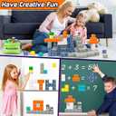 Magnetic Blocks Space Set, Build Mine Magnet World Set, Magnetic Tiles Building Toys for Boys & Girls Age 3-5 5-7, STEM Montessori Sensory Toys for Toddlers Gifts for 3+ Years Old