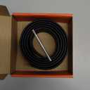 Vatee's Men/Women Reversible Genuine Leather Without Buckle Replacemen Belt Strap 1.34"/1.5" Wide (H230: Black / Black)