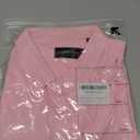 Alimens & Gentle Men's Short Sleeve Dress Shirts Wrinkle Free Untucked Casual Button Down Shirt, Pink, 3XL