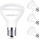 LEDEPLY R14 LED Bulb, 4W=40W, Dimmable, E17 Base, Mini LED Reflector Floodlight Bulb, 400 Lumens, 2700K Warm White, 4 Pack