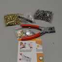 803Pcs Grommet Eyelet Pliers Kit, 1/4 Inch Grommet Tool Kit with 800 Metal Eyelets, Grommet Hand Press kit for Leather Crafts(Inside Dia: 6.4mm/Outer Dia: 12mm (A.I.S.)/Flange Width: ~3mm)