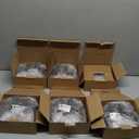 Plustool 6 Pack Matte Black Door Handles, Keyless Interior Door Knobs, Privacy Door Lever Locksets for Bedroom Bathroom, Heavy Duty Square Door Lock (2.0lb), Reversible for Left & Right Handled Doors