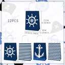 2 x BACH AND BOUJEE 12 PCS Sailor Nautical Party Favor Gift Bags Blue Nautical Goodie Candy Bags Boxes for Ahoy It's a Boy Sailor Baby Shower Birthday Party Favors Supplies, 1 Count