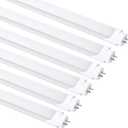 PARNOARCK LED Bulbs 4ft T8 Fluorescent Light Bulbs 48 inchType A+B,24W 3200LM 6500K Frosted Cover Super Bright,Single and Double End Powered,T8 T10 T12 Fluorescent Bulbs Replacemen6 Pack