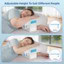 Side Sleeper Pillow with Arm Hole - Adjustable Shoulder Pillow for Side Sleepers, Memory Foam Pillow Provides Support & Reduces arm Pressure, Cooling Arm Pillows, Rotator Cuff Pain Relief (White)