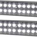 Aluminum Housing White 24LEDs Trailer Backup Reverse Light Surface Mount 7.5 inch Bar Strip Truck Bed Lights of Pickup Tractor Camper IP67 Waterproof 2Pcs