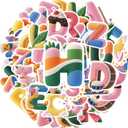 35pcs Alphabet Animals Nature Food Stationery Stickers Stickers Animal for Guitar Laptop Helmet Skateboard Guitar DIY Bicycle Skateboard Laptop Luggage Decor