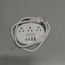 European Travel Plug Adapter with USB C, Multi Country Outlet Adapter with 3 AC Outlets and 4 USB Ports, Type C Plug Adapter for US to Most of Europe Iceland Spain Italy France Germany etc