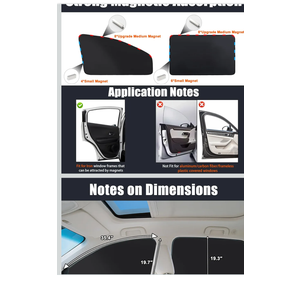 XCBYT Car Window Shades - 4 Pcs Car Privacy Curtains - 100% Block Light Car Window Covers - Magnetic Side Window Sun Shade Keeps Cooler for Breastfeeding, Taking a nap, Changing Clothes, Camping