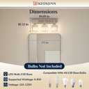 Keonjinn 3-Light Chrome Bathroom Light Fixtures Over Mirror, Crystal