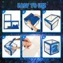 Jerify 44 PCS Graduation 2026 Box Decorations with Balloon & LED Light Strings - Congrats Grad Proud of You Balloon Boxes Party Supplies for Class of 2026 School College Decor(Blue)