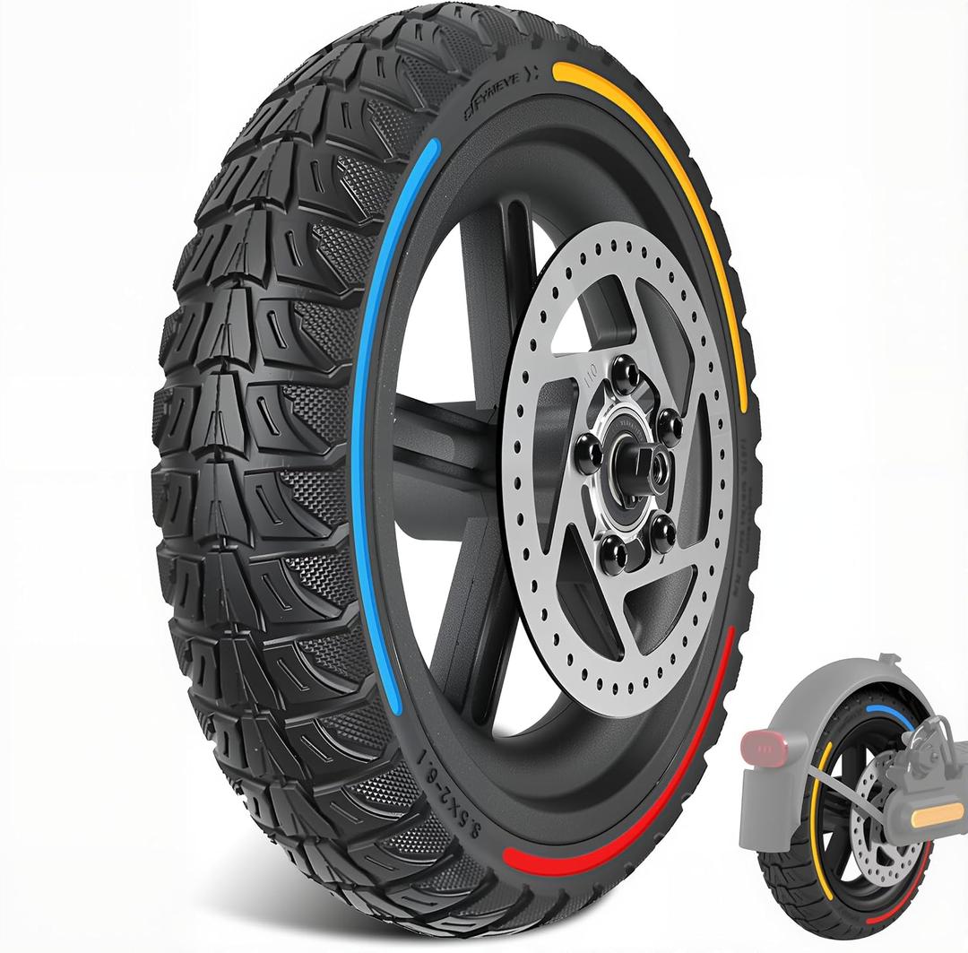 8.5x2.0 Inches Scooter Wheel Hub Tire with 110mm Disc BrakeFit for Xioami M365/1S, Fit for Gotrax GXL V2/ XR Elite/APEX MAX Electric Scooter, Off Road Solid Tire, Anti-explosion Tyre