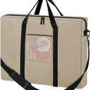 SIRUITON Folding Table Storage Bag, Portable 600D WaterProof Carry Bag for Folding Picnic/Camp Tables with Reinforcing Plate & Shoulder Strap, 36" D x 30" W x4.7 H Fits 6FT Folding Tables